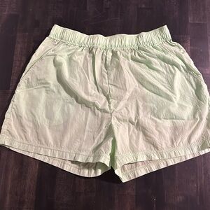 Aritza TNA Neon Green Windbreaker Shorts Size 2XS